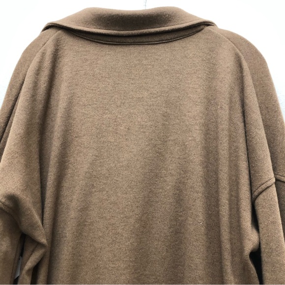 Time and Tru W Size XL Brown Long Sleeve Drop Shoulder Open Front Short Jacket - Picture 5 of 10